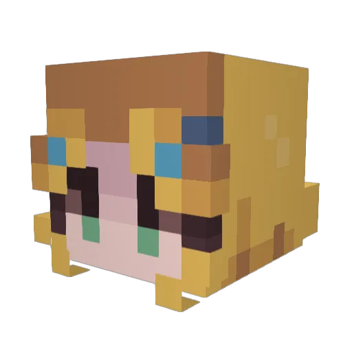 Neis_L Minecraft avatar head, 3D render