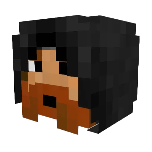 Neito_ Minecraft avatar head, 3D render