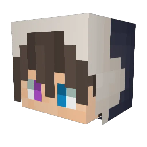 Neiyy Minecraft avatar head, 3D render
