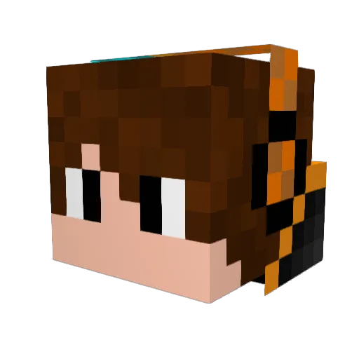 NejAdamCZ Minecraft avatar head, 3D render