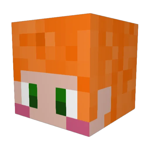 NejSev Minecraft avatar head, 3D render