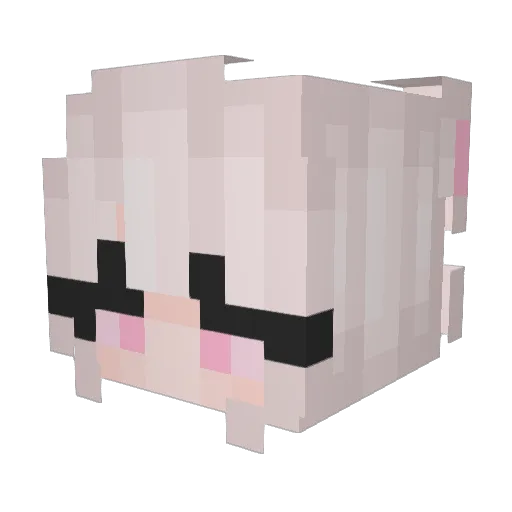 Nej_Tak Minecraft avatar head, 3D render
