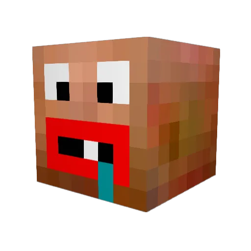 Nejcotka Minecraft avatar head, 3D render