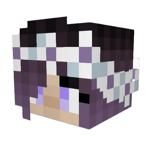 NejiHyuga_2007 Minecraft avatar head, 3D render