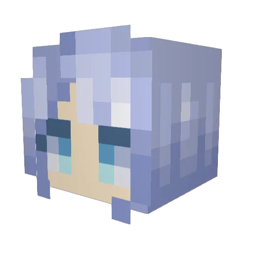 NejiRay Minecraft avatar head, 3D render