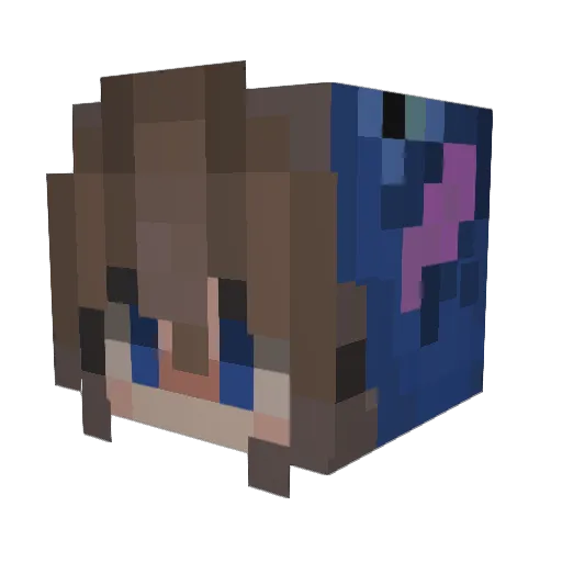 Nek037 Minecraft avatar head, 3D render