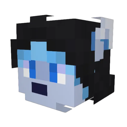 Nek_nikol Minecraft avatar head, 3D render