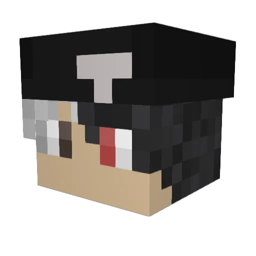 Nekcov Minecraft avatar head, 3D render
