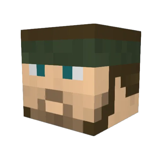 Neked_Snake Minecraft avatar head, 3D render