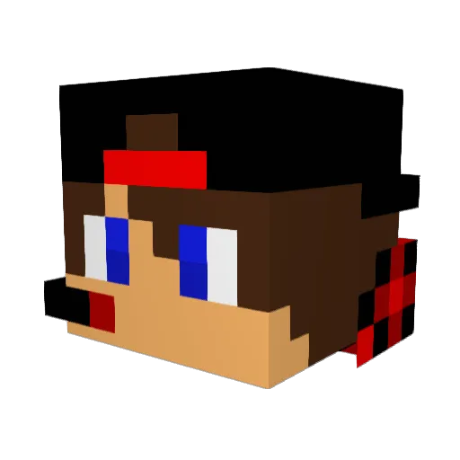 NekerXtreme Minecraft avatar head, 3D render