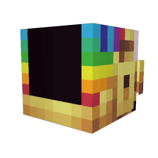 Nekew Minecraft avatar head, 3D render
