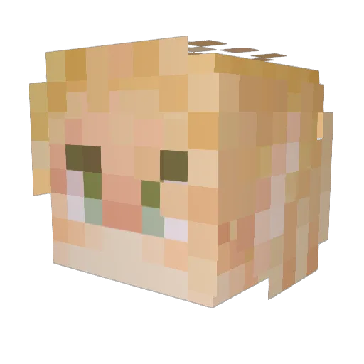 Nekhbetrebooting Minecraft avatar head, 3D render