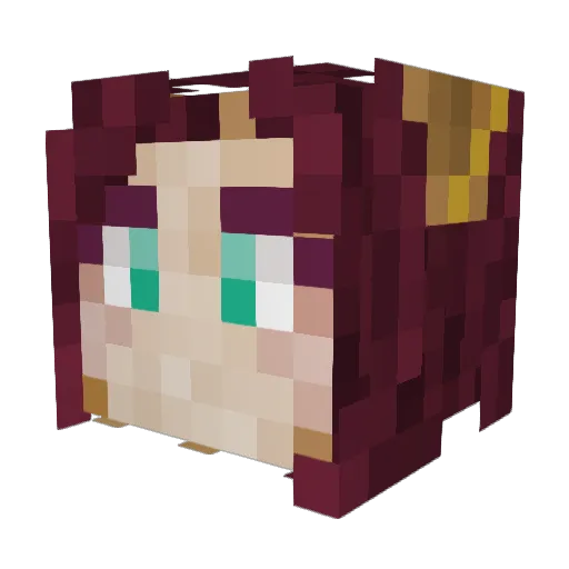 Nekhura Minecraft avatar head, 3D render
