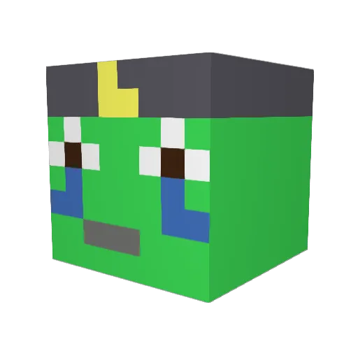 NekiNekyow_ Minecraft avatar head, 3D render