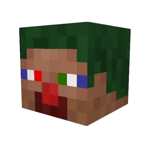 NekiiXD Minecraft avatar head, 3D render