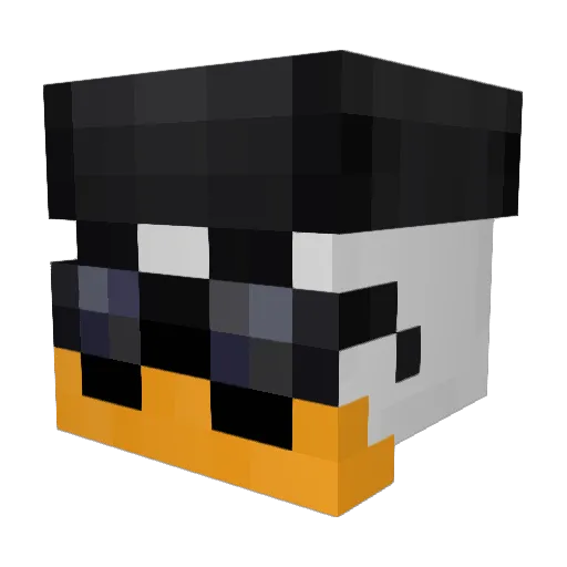 Nekiiii Minecraft avatar head, 3D render