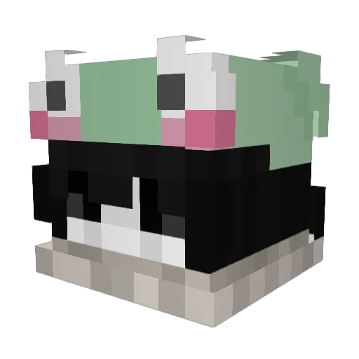 Nekiki_1 Minecraft avatar head, 3D render
