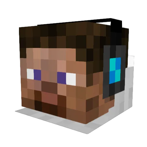 Nekit_18rus Minecraft avatar head, 3D render