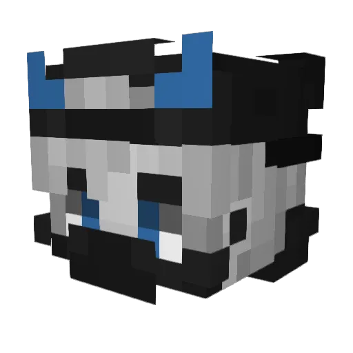 Neko1814 Minecraft avatar head, 3D render