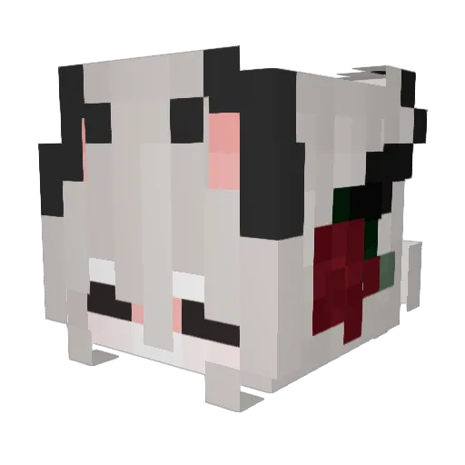 Neko2799 Minecraft avatar head, 3D render