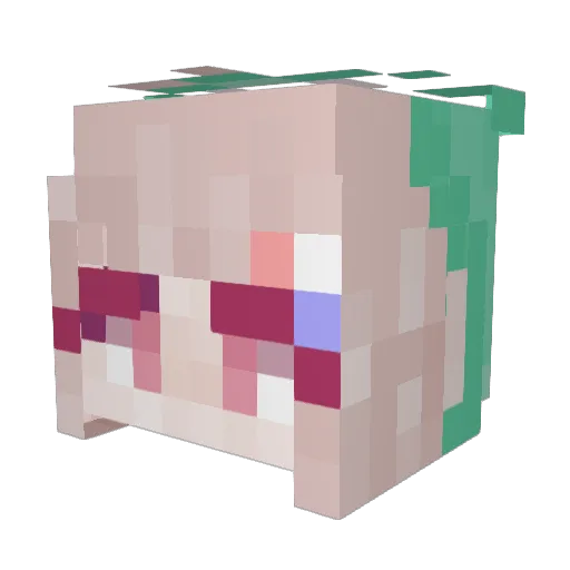 NekoAmoti Minecraft avatar head, 3D render
