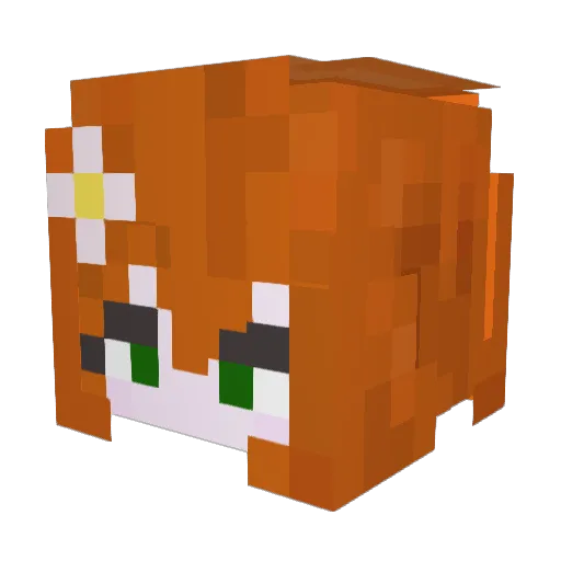 NekoCake_OVO Minecraft avatar head, 3D render