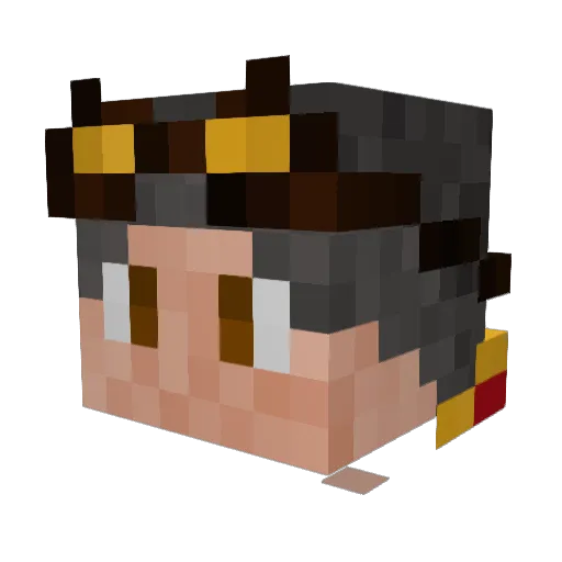 NekoCatt Minecraft avatar head, 3D render