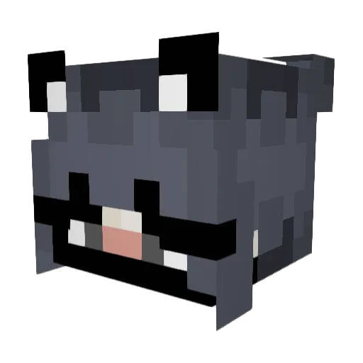 NekoChan13 Minecraft avatar head, 3D render