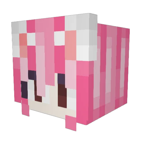 NekoChanXO Minecraft avatar head, 3D render