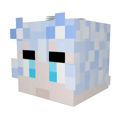 NekoGami1440 Minecraft avatar head, 3D render