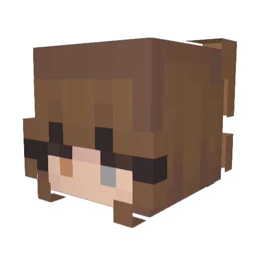 NekoHades Minecraft avatar head, 3D render
