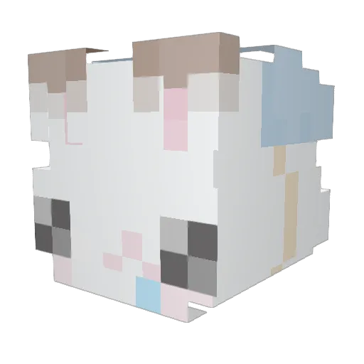 NekoHapum Minecraft avatar head, 3D render