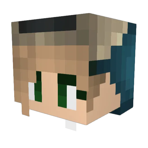 NekoJessi Minecraft avatar head, 3D render