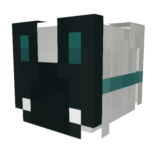 NekoKanade Minecraft avatar head, 3D render