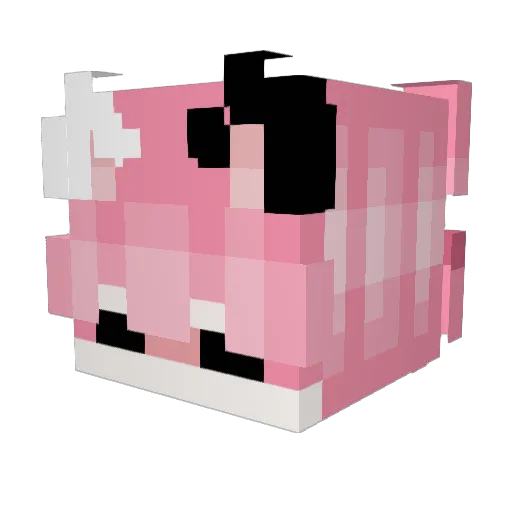 NekoLady Minecraft avatar head, 3D render
