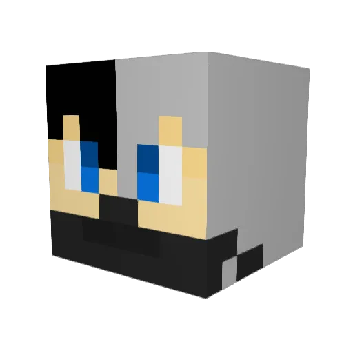 NekoLogi Minecraft avatar head, 3D render