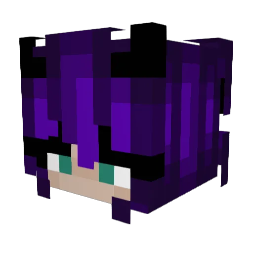 NekoNara3 Minecraft avatar head, 3D render