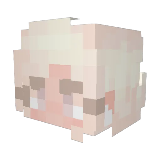 NekoNemasis Minecraft avatar head, 3D render