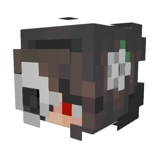 NekoPancakes Minecraft avatar head, 3D render