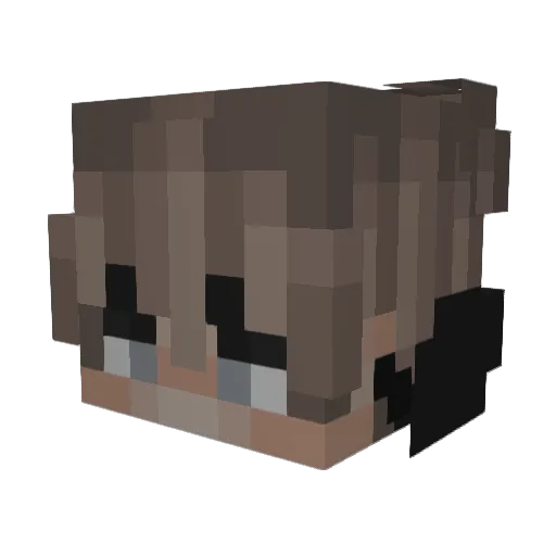 NekoRob Minecraft avatar head, 3D render