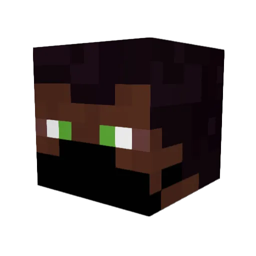 NekoTheSprout Minecraft avatar head, 3D render