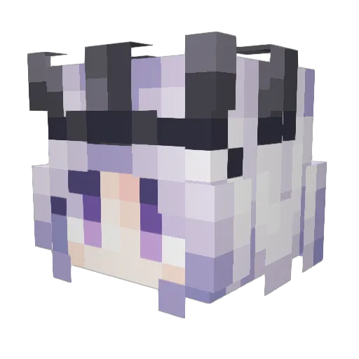 NekoWannn Minecraft avatar head, 3D render