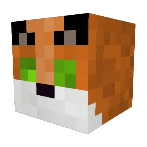 NekoWhiteStar Minecraft avatar head, 3D render