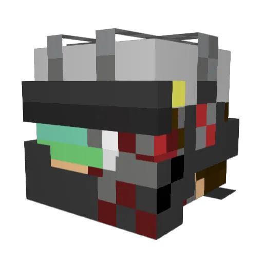 NekoX_ULTRA Minecraft avatar head, 3D render