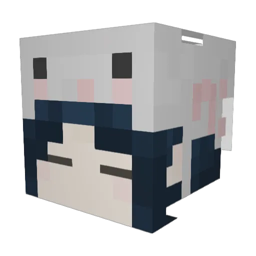 NekoZuzu Minecraft avatar head, 3D render