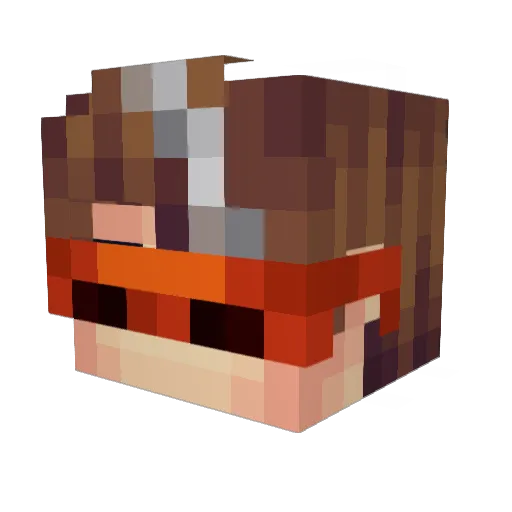 Neko_105 Minecraft avatar head, 3D render