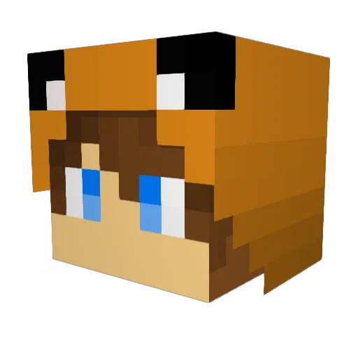 Neko_132 Minecraft avatar head, 3D render