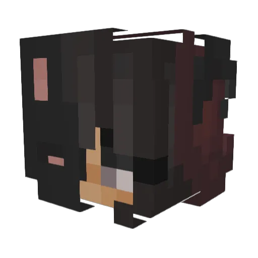 Neko_Adel_ Minecraft avatar head, 3D render