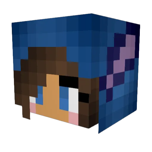Neko_Channn Minecraft avatar head, 3D render