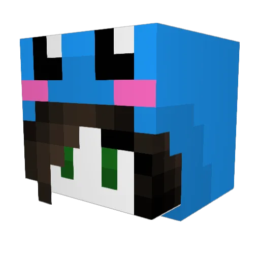 Neko_Kind Minecraft avatar head, 3D render